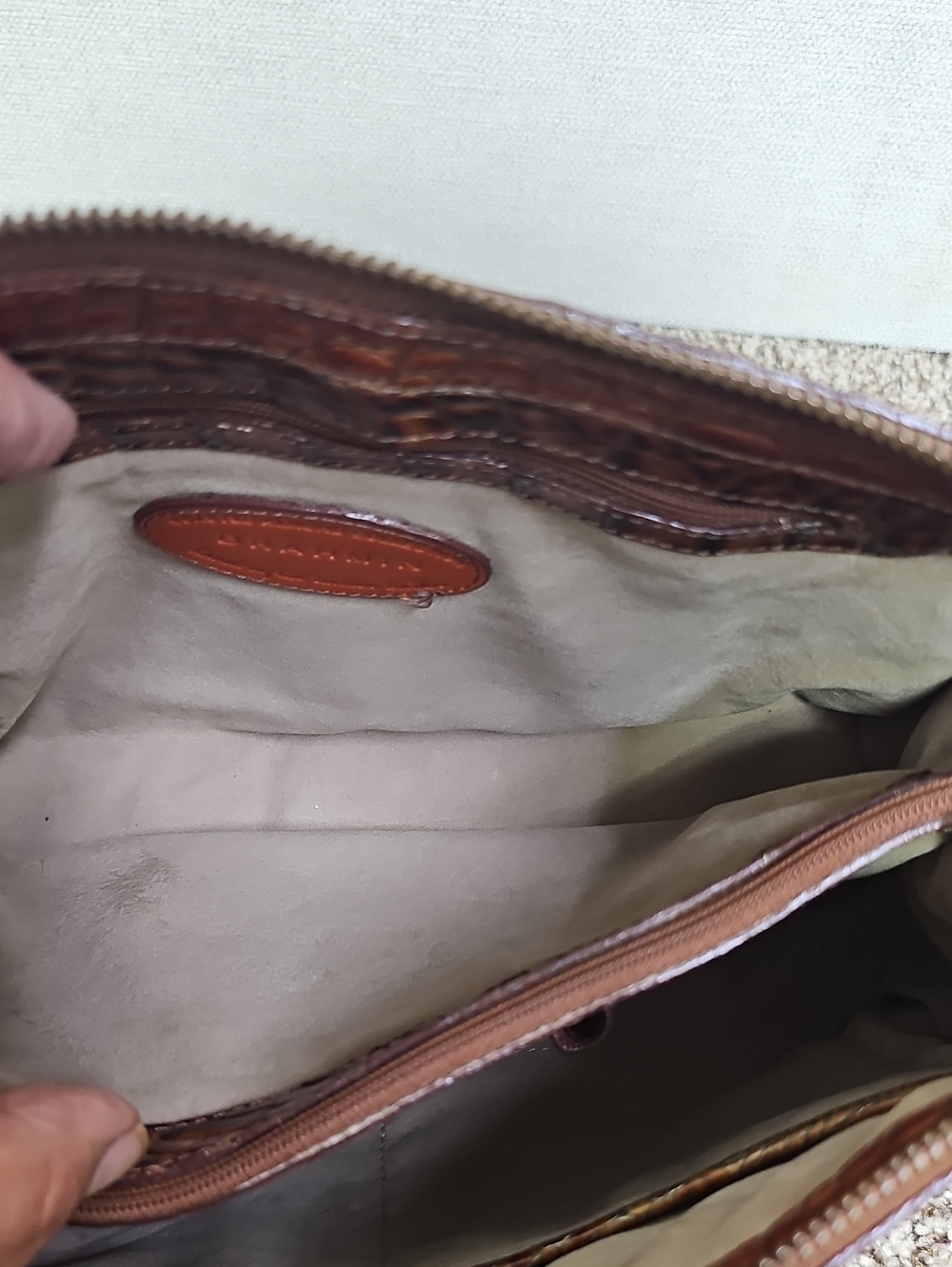 BRAHMIN CRANDAL CROC EMBOSSED SATCHEL BFPM-06-113 - Picture 8 of 11